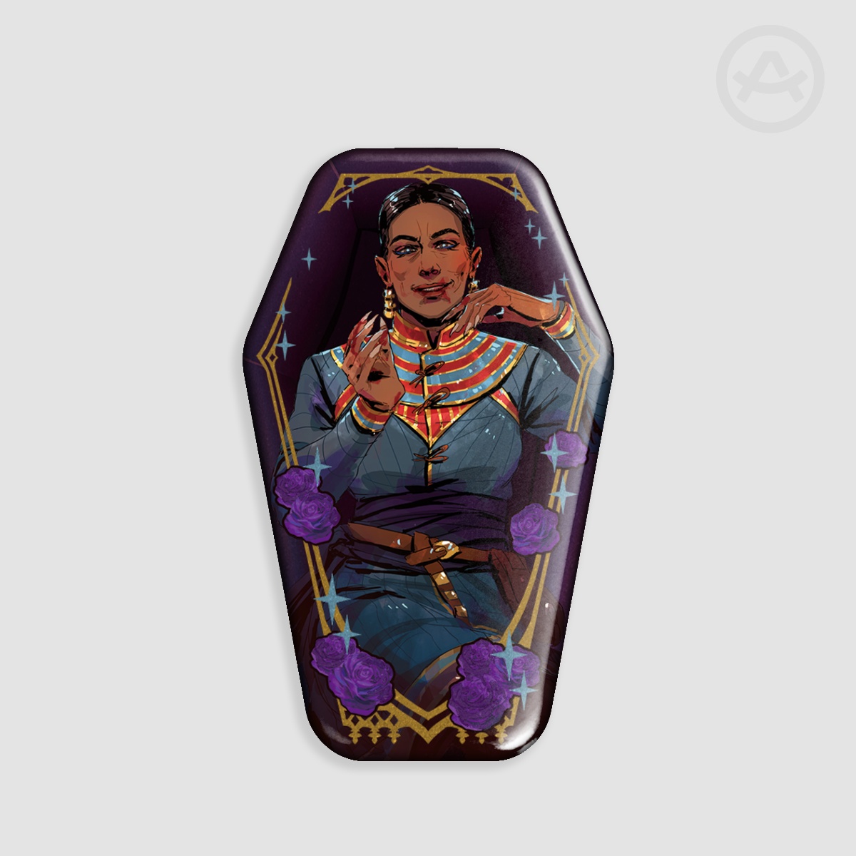 Lacra - Coffin Shape Holographic Pin