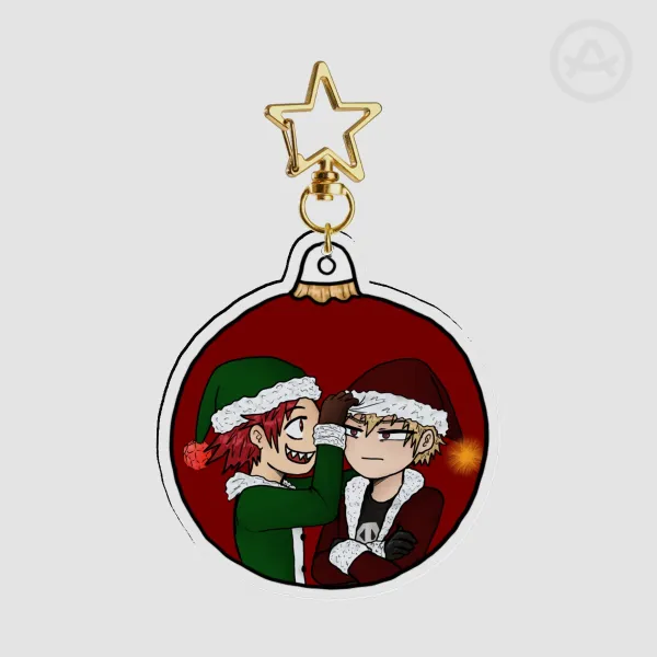KiriBaku Christmas Ornament Keychain