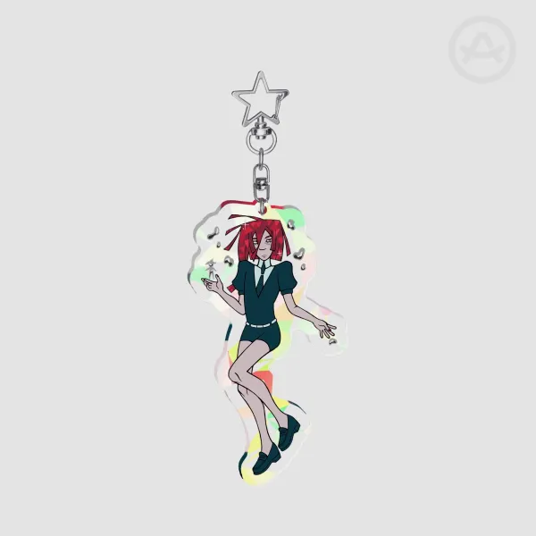 cinnabar - broken glass acrylic keychains