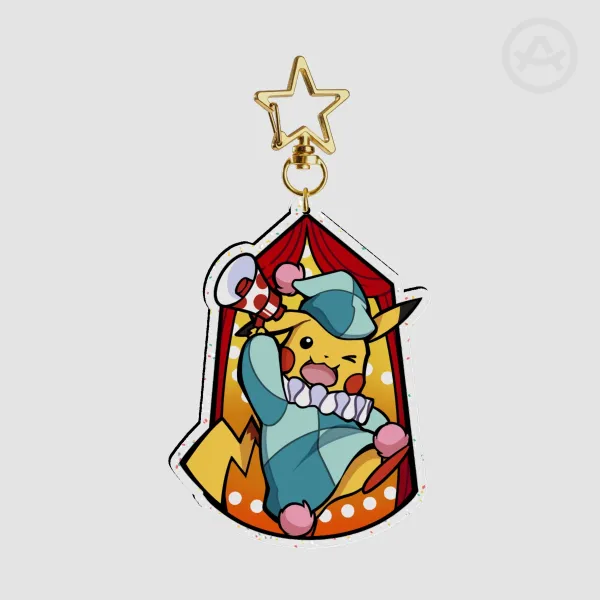 PokeCIRCUS Pikachu Glitter Acrylic Keychain