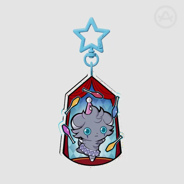 PokeCIRCUS Espurr Glitter Acrylic Keychain