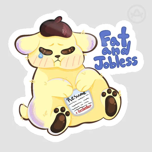 PomPomPurin: Fat and Jobless Sticker