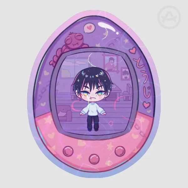 Toji Fushiguro [Tamagotchi] - Sticker Holo-Heart
