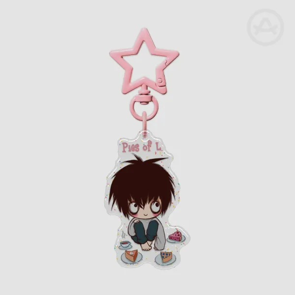 Pies of L Glitter Acrylic Keychain
