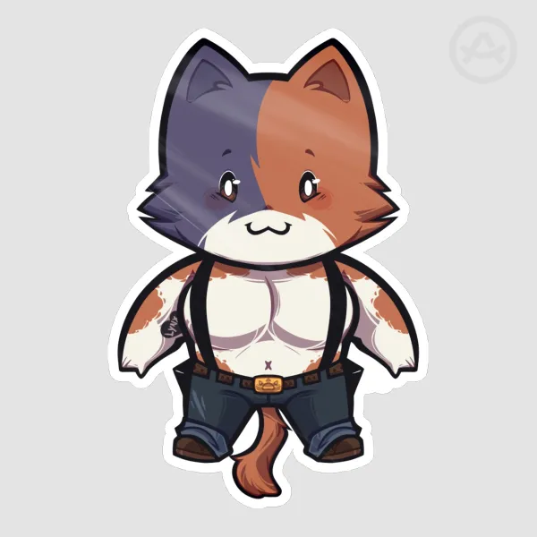 Meowscles Fortnite Die Cut Stickers