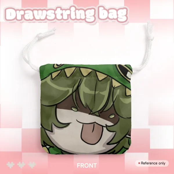 Dino Frumpy Drawstring Pouch Bag