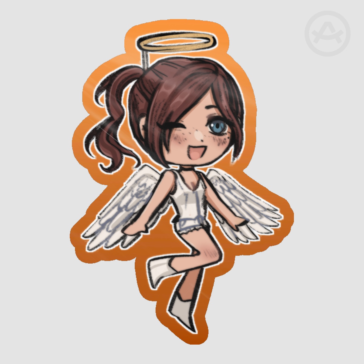 Claire Redfield Angel Halloween Sticker