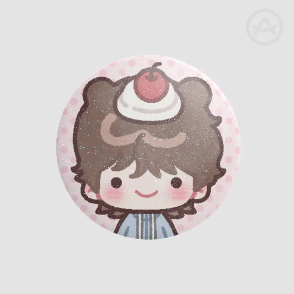 Cherry on Top Button Pin - Woonhak