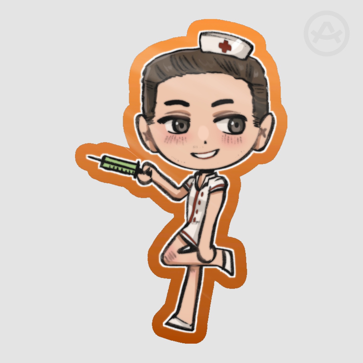 Chris Redfield Nurse Halloween Sticker