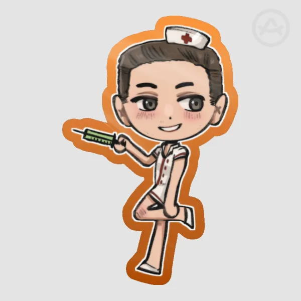 Chris Redfield Nurse Halloween Sticker