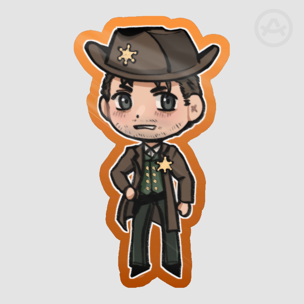 Chris Redfield Sheriff Halloween Sticker