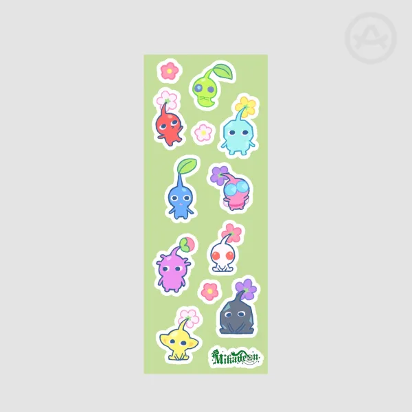 Pikmin Sticker Sheet - Coated Paper