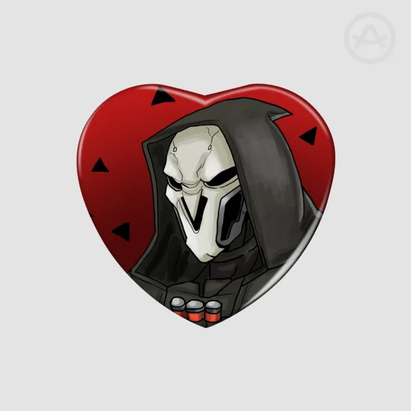 Reaper (Overwatch) Heart-Shaped Badge!