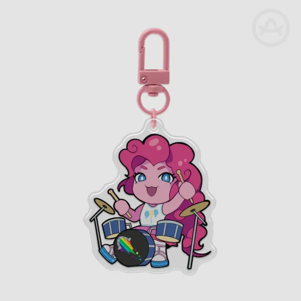 Pinkie Pie Epoxy Keychain