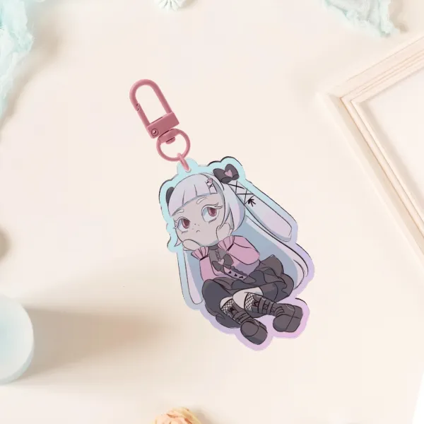Minty Rainbow Acrylic Keychain