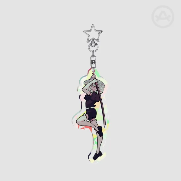 diamond - broken glass acrylic keychain
