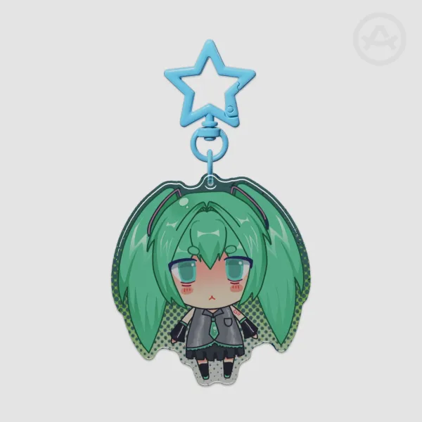 Miku Hatsune  Epoxy Glitter Acrylic Keychain