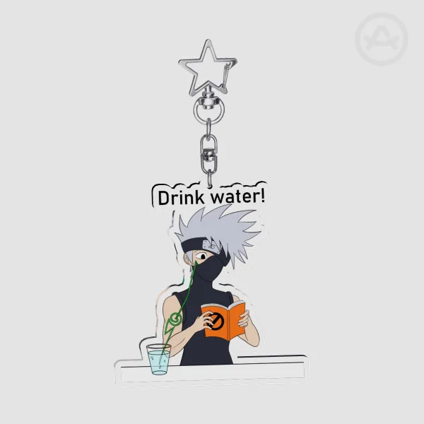 Kakashi Drink Water! Acrylic Keychains