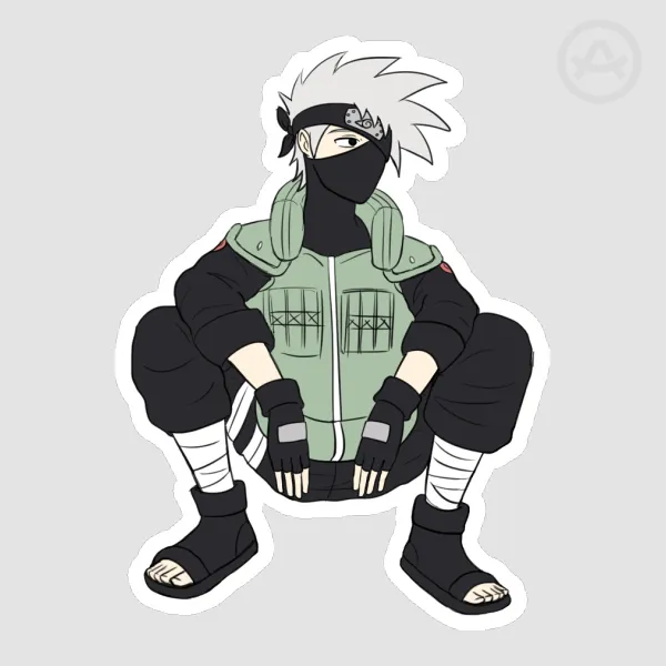 Kakashi Crouching Die Cut Stickers