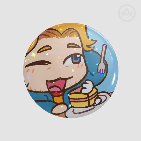 Mouthwashing Curly Cake Badge