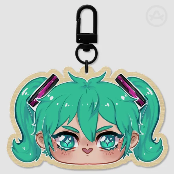 Hatsune Miku! - Wooden Keychain