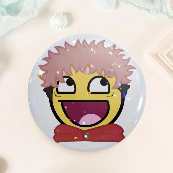 Epic Face Yuji Itadori Button Badges