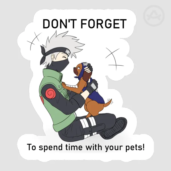 Kakashi Pakkun Die Cut Stickers