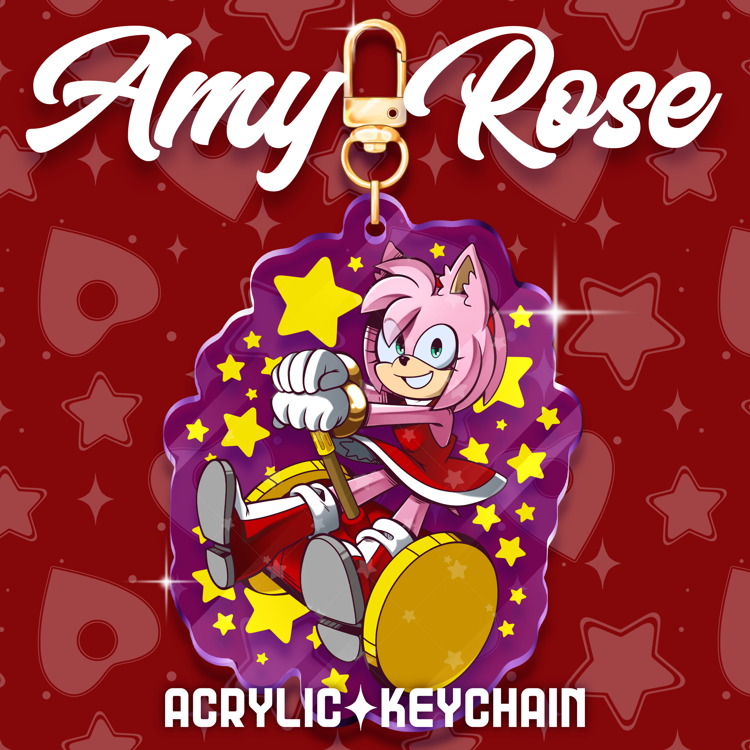 Amy Rose Acrylic Keychain