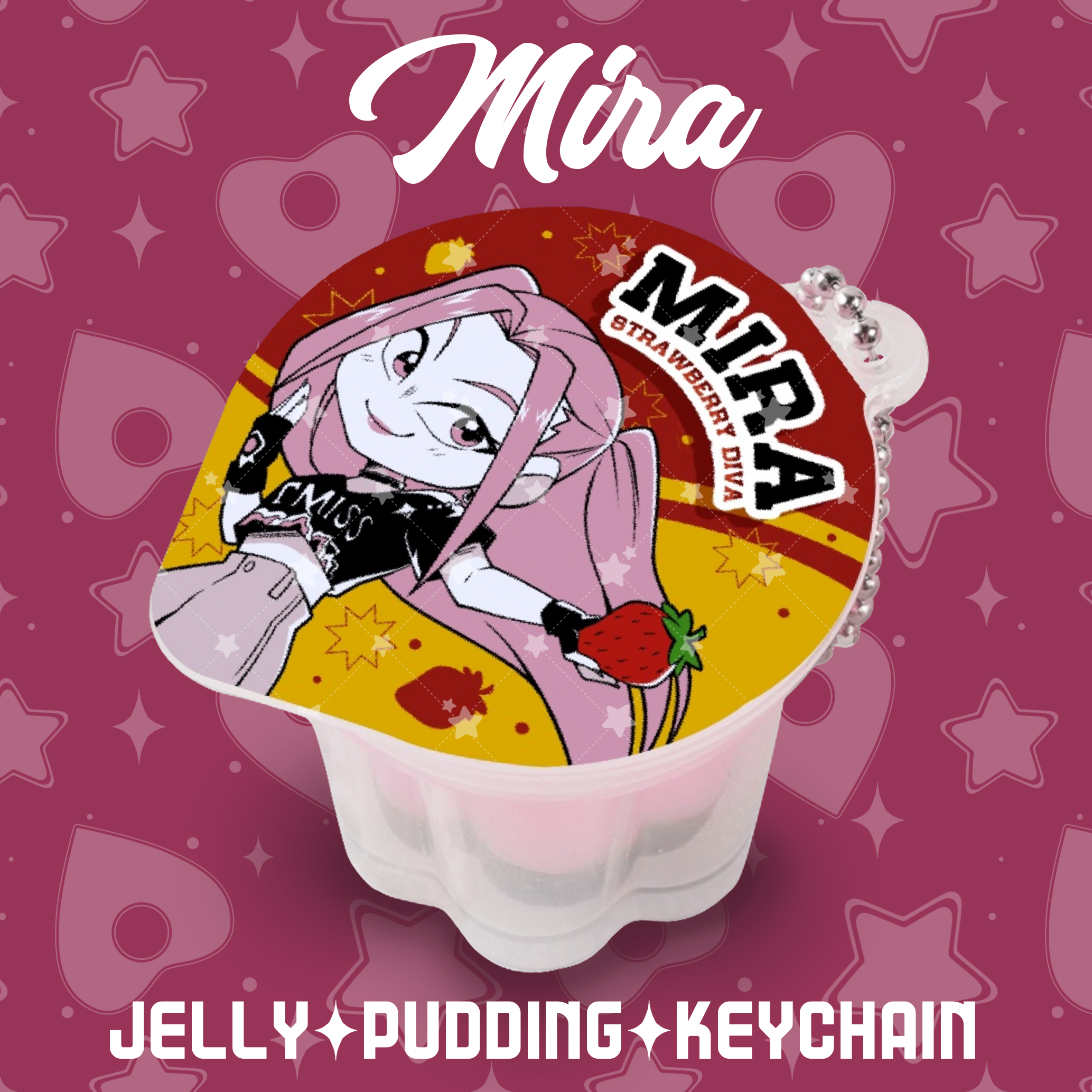 Mira Pudding Jelly Keychain