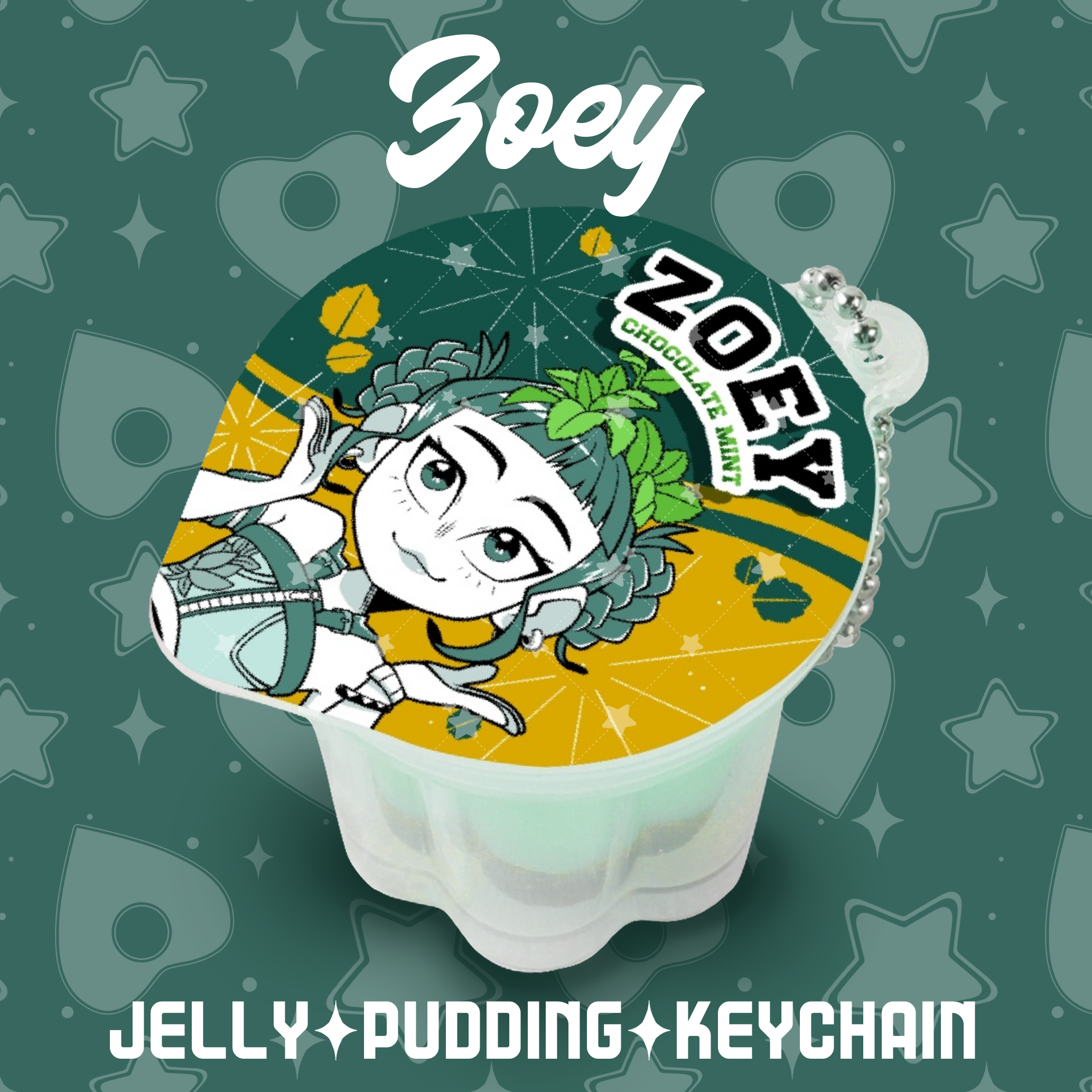 Zoey Pudding Jelly Keychain