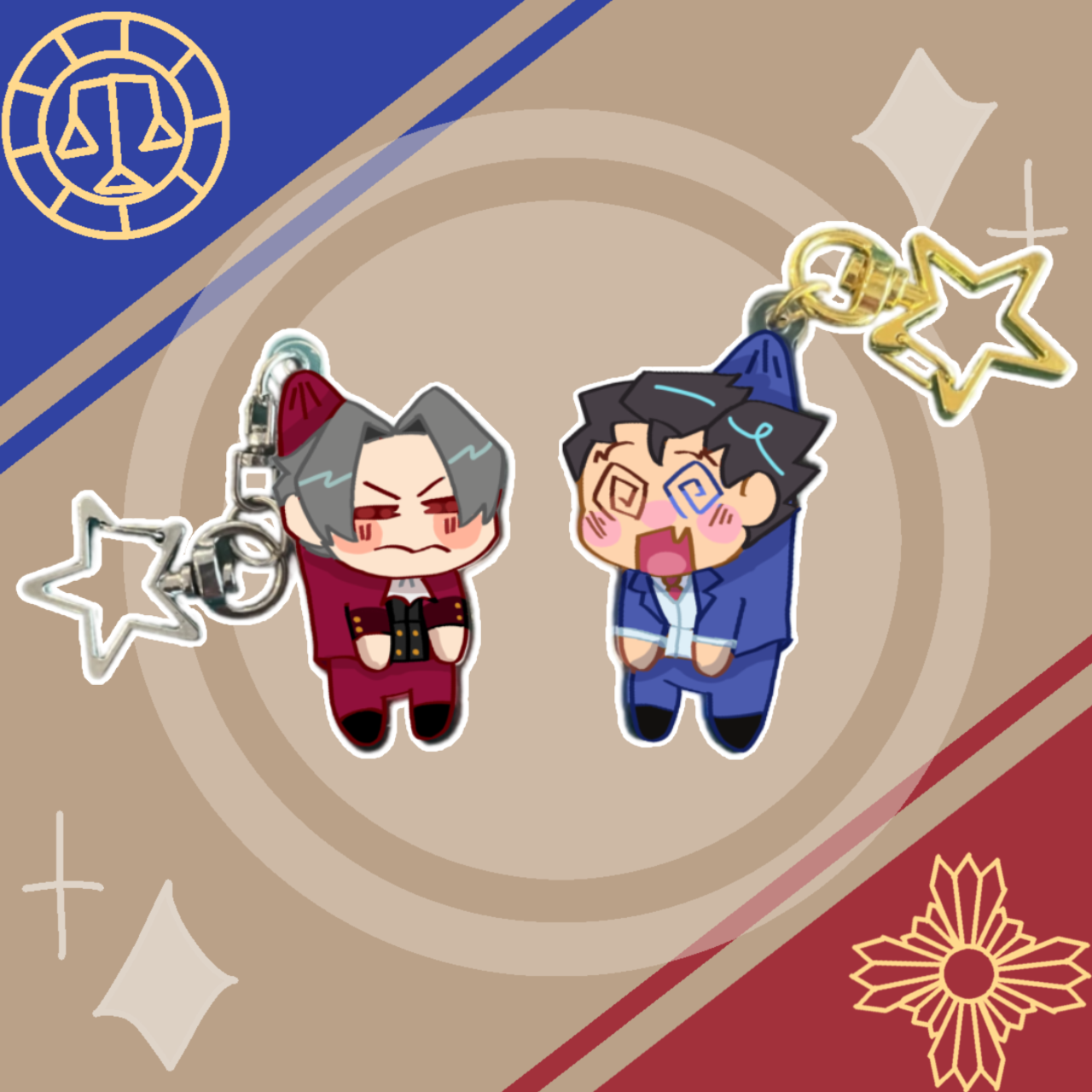 Phoenix Wright Full Bleed Dangling Keychain