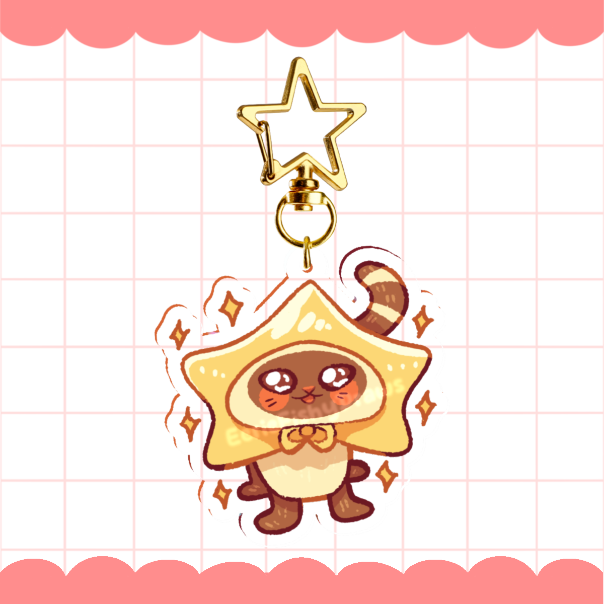 Star Cat Keychain
