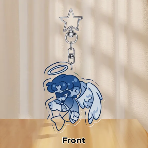 ANGEL JASON Clear Acrylic Keychain