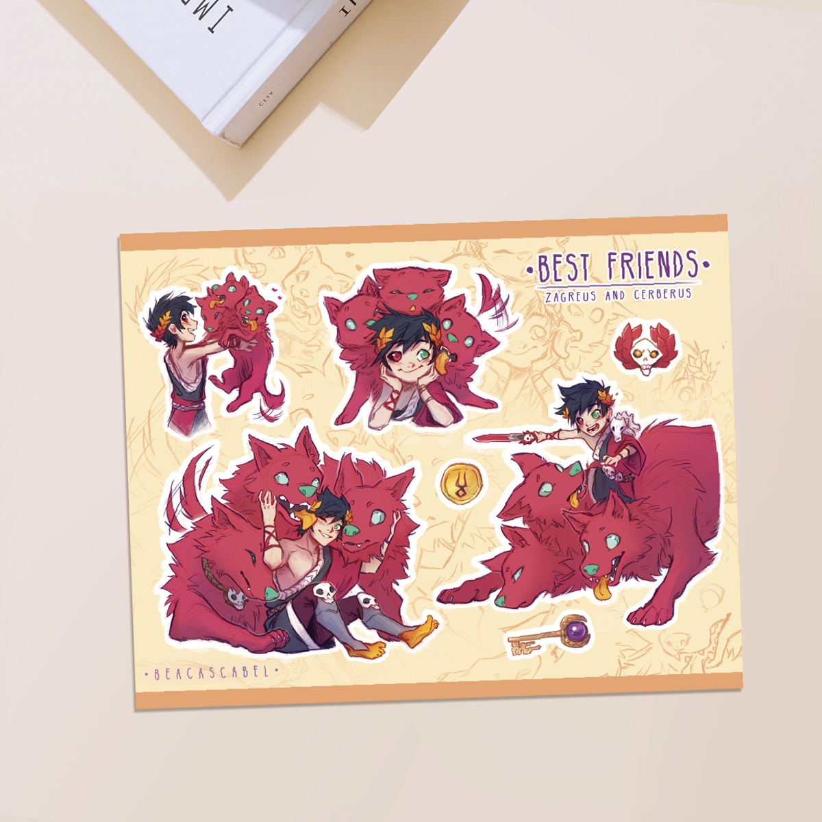 Zag and Cerberus Sticker Sheet