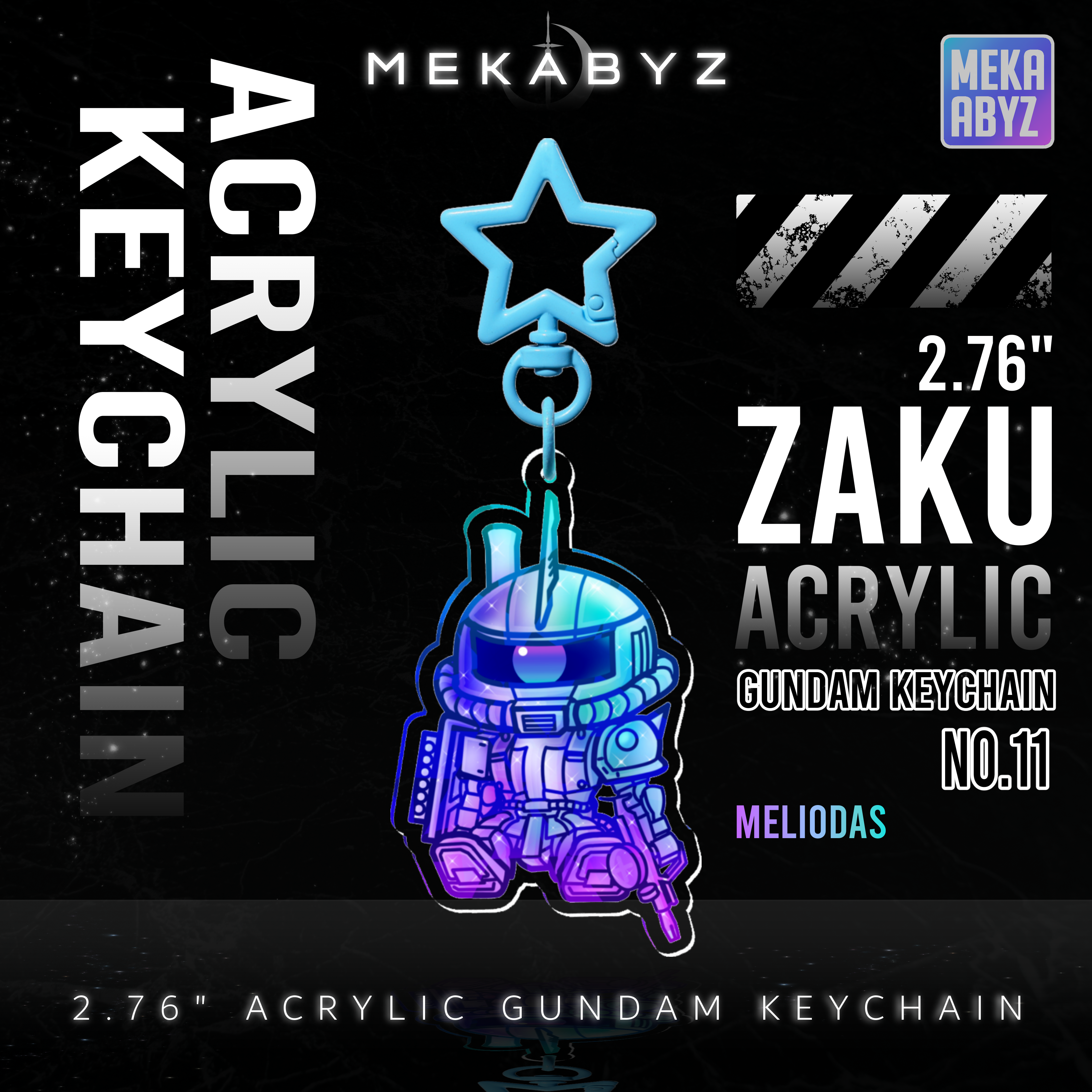 Zaku Gundam Keychain MEKABYZ (Meliodas)