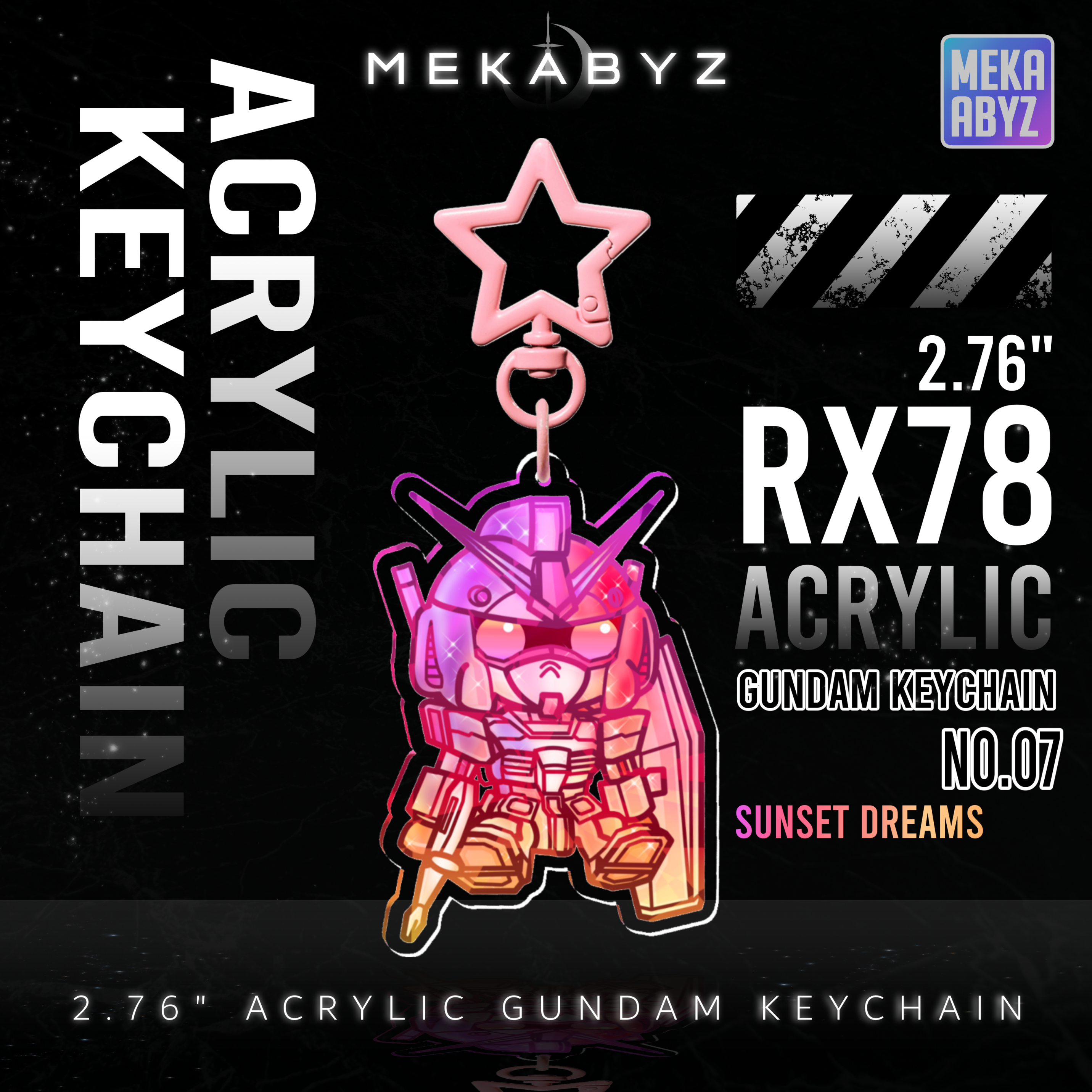 RX78 Gundam Keychain MEKABYZ (Sunset Dreams)