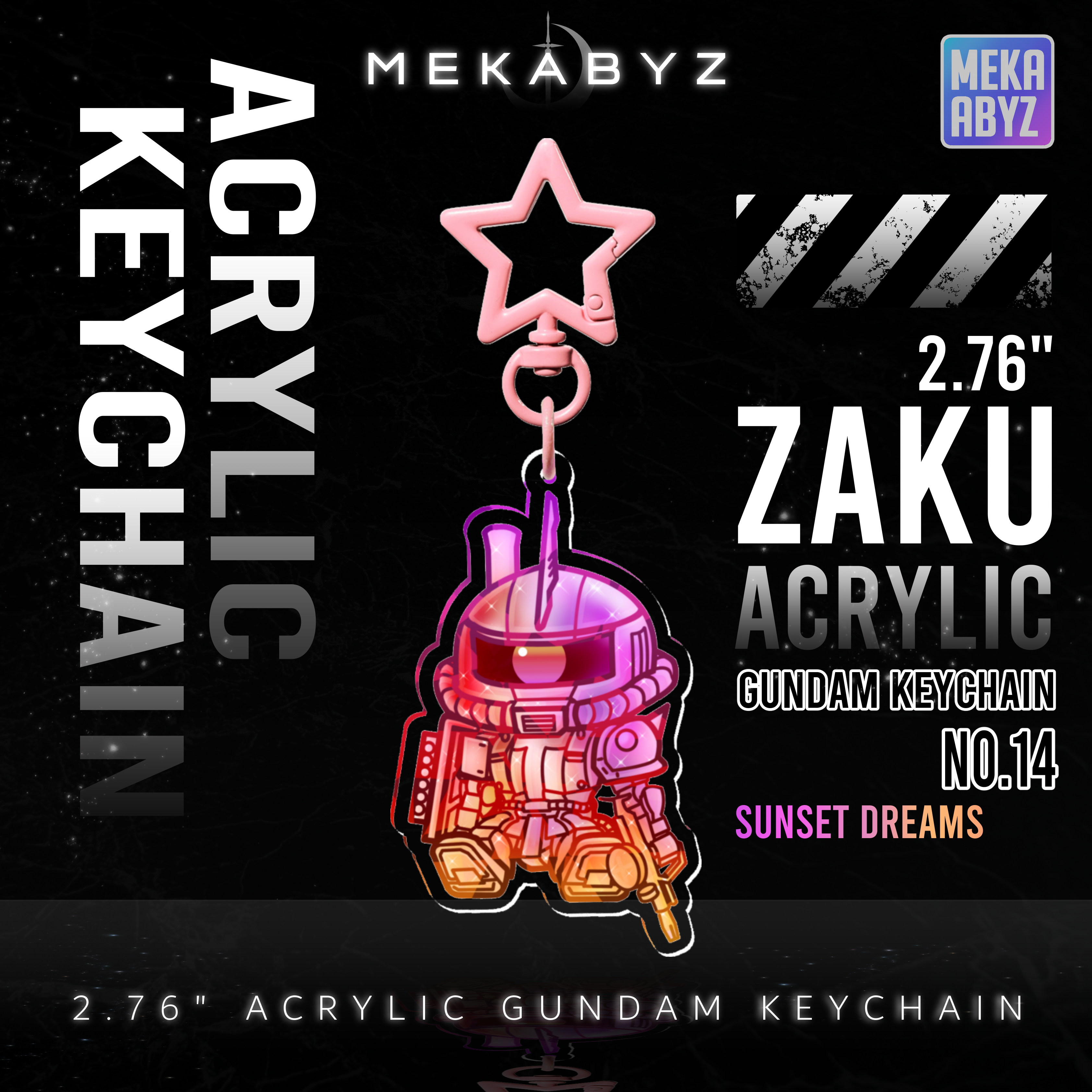 Zaku Gundam Keychain MEKABYZ (Sunset Dreams)