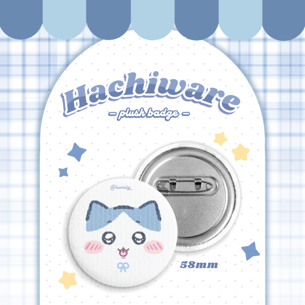 Hachiware Plush Badge