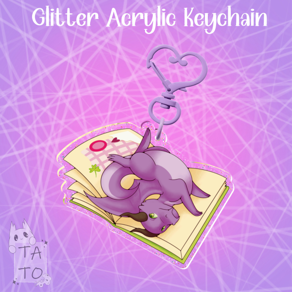 Scrapbook Dragon | Glitter Acrylic Keychain