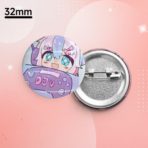 DJ Bugzypop Round Badges (Button Pins)