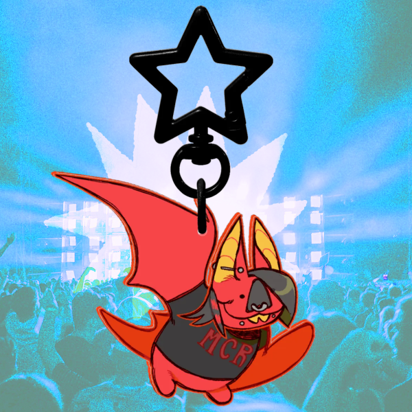 emo bat keychain