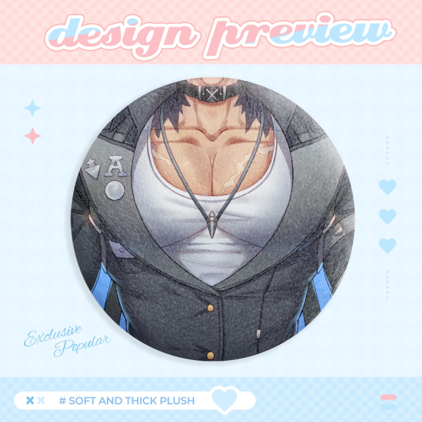 Komano Manato Chest Plush Badges Pin ZZZ by Nalamicha