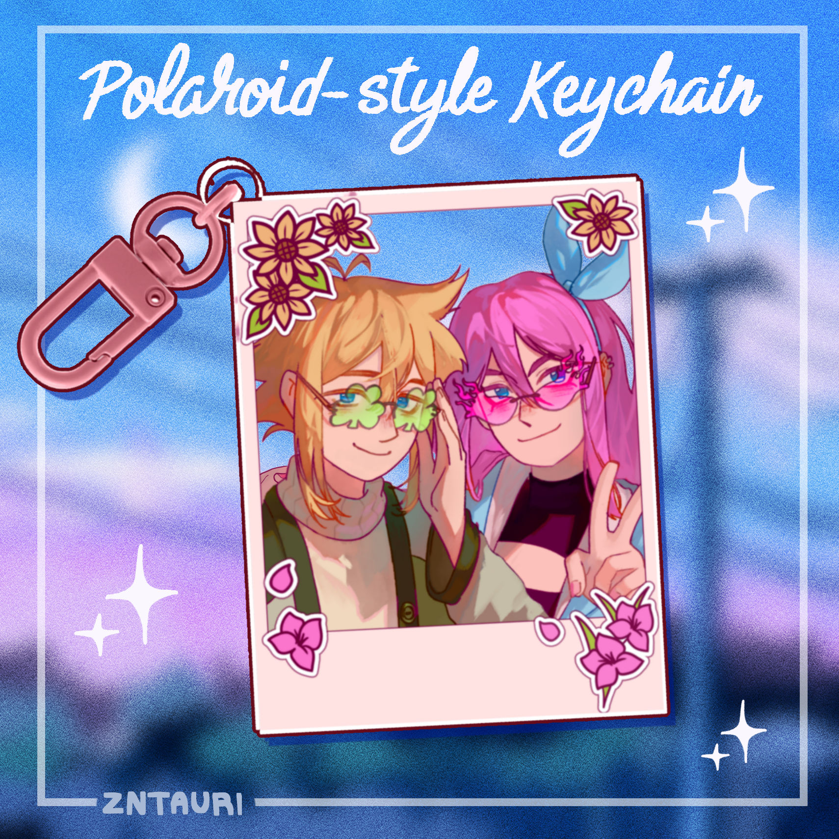 Photobomb Polaroid Keychain