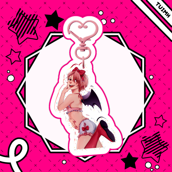 Aster ◆ Glitter Acrylic Keychain