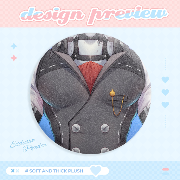 Lycaon Chest Plush Badges Pin Zenless Zen Zero Fanmerch by Nalamicha