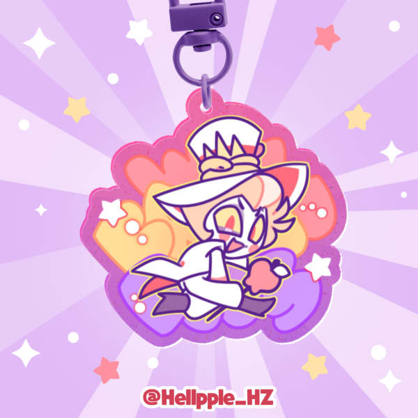 Wap Bap Boom Chibi Lucifer glitter Acrylic Keychain