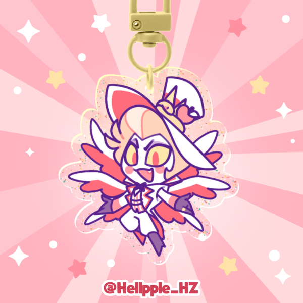 Angelic Power Chibi Lucifer glitter Acrylic Keychain