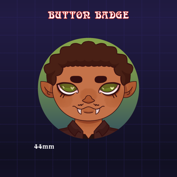 Louis button pin 44mm