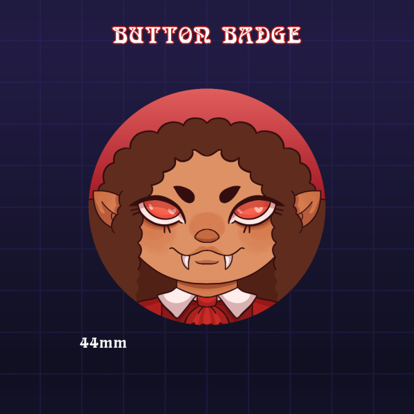 Claudia (1) button pin 44mm