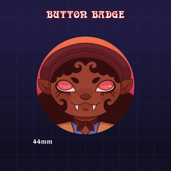 Claudia (2) button pin 44mm